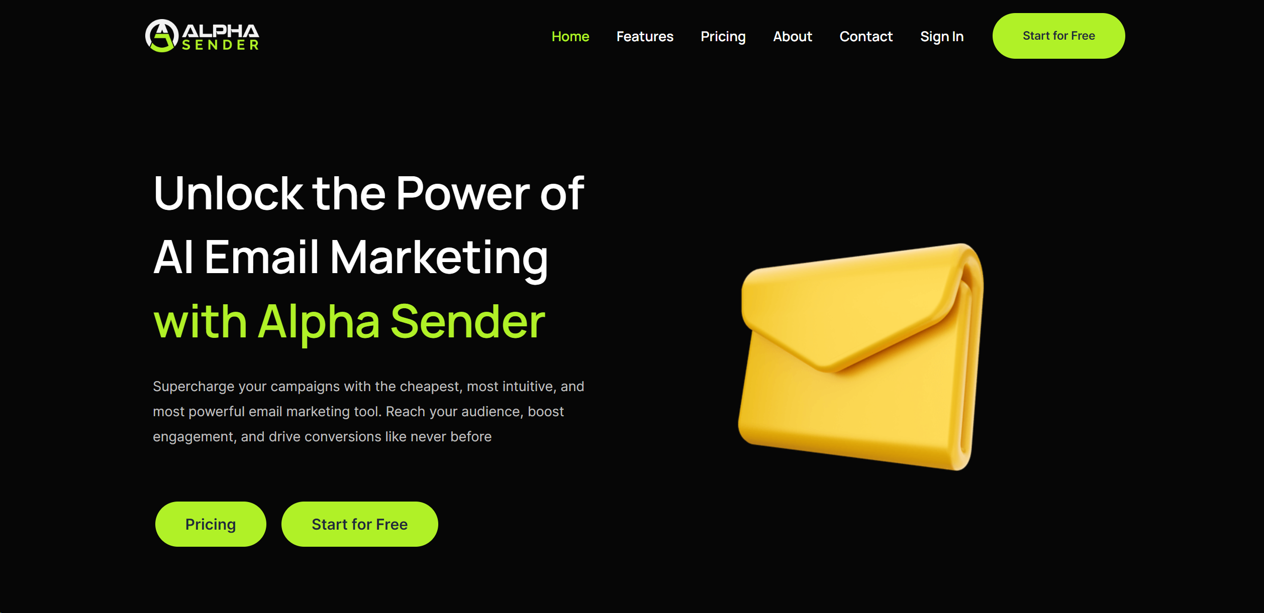 Alpha Sender